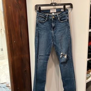 Frame Denim Jeans with Raw Hem. Size 25.